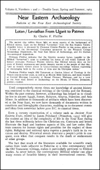 Near Eastern Archaeology: Bulletin of the Near East Archaeological Society, Volume 8, Nos. 1–2, Spring–Summer 1965 Near Eastern Archaeology: Bulletin of the Near East Archaeological Society, Volume 8, Nos. 1–2, Spring–Summer 1965